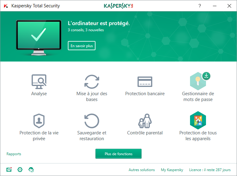 KTS – Kaspersky Total Security 2018 | Protection sur PC, Mac et Android