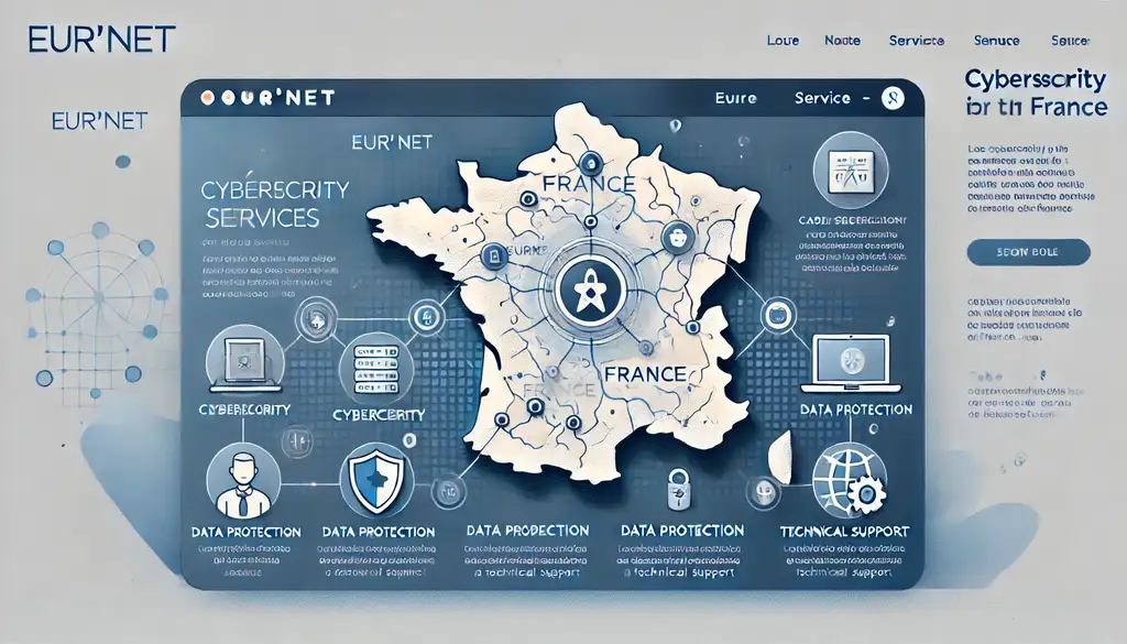 Carte de France illustrant l'agence Eur'Net Région Nord-Est